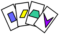 Cards with geometric shapes