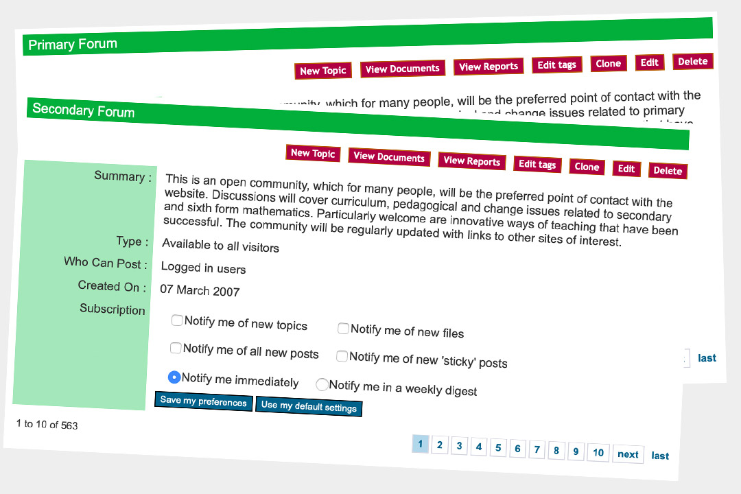 All NCETM website Communities to close