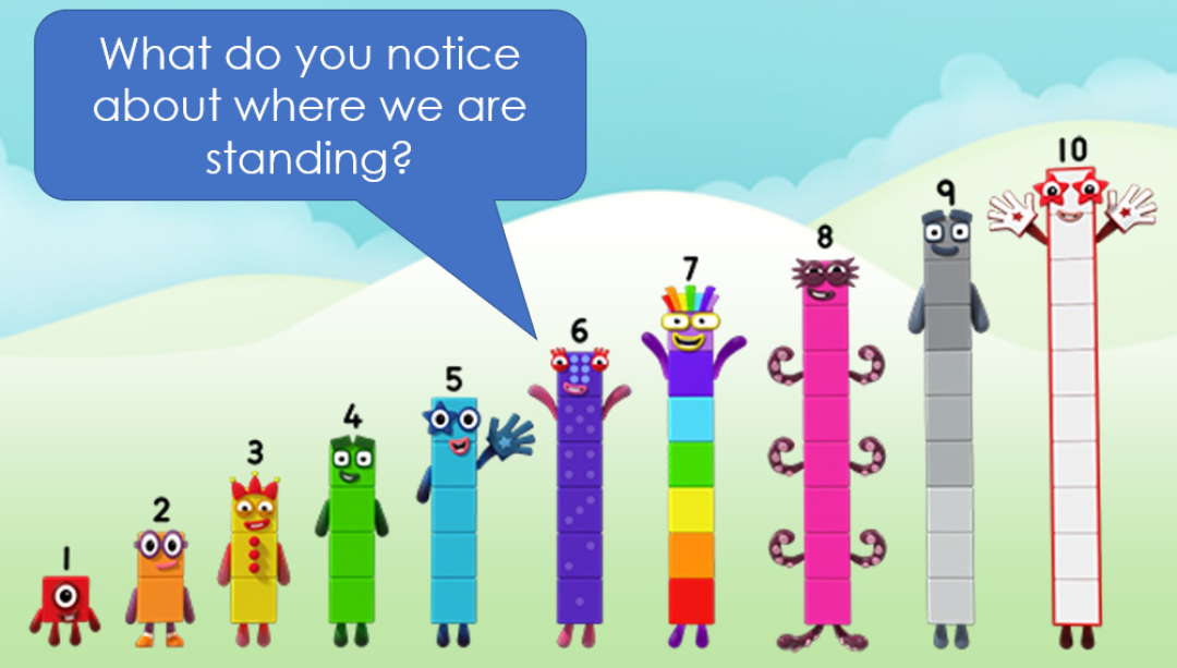 Numberblocks Characters Lined Up In Order From 1 To 10