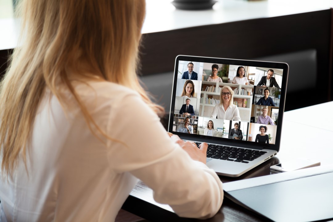 Woman In Online Meeting Looking At Screen 3