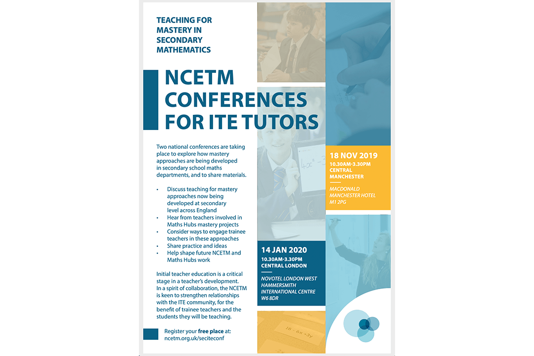 Secondary ITE tutors’ conferences now booking